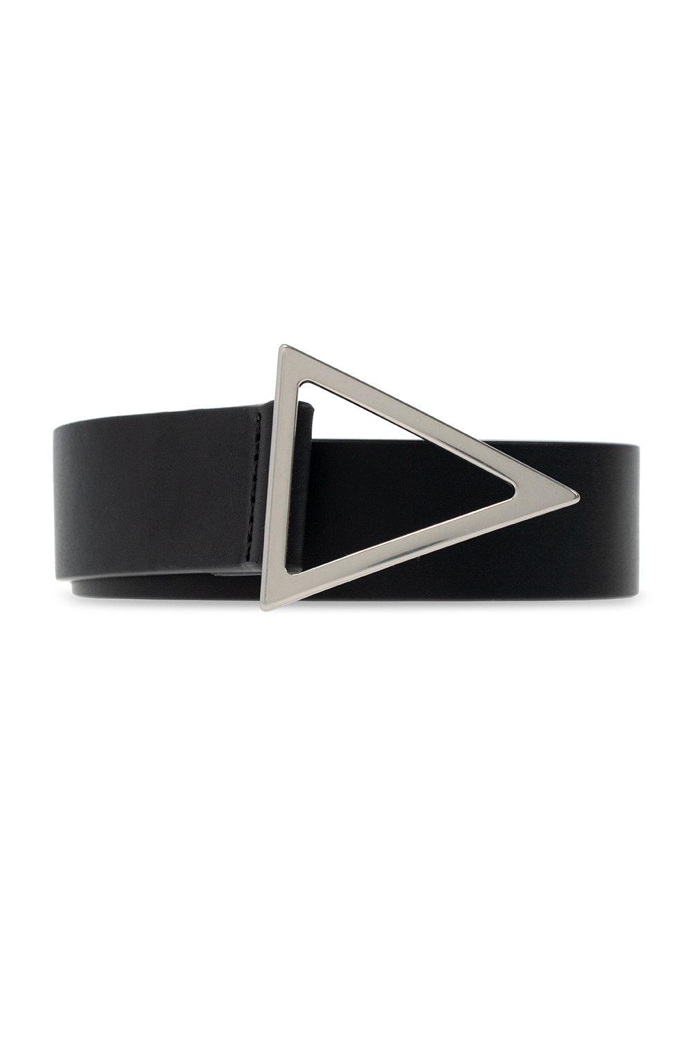 Bottega Veneta Leather belt with triangle buckle | Men's 